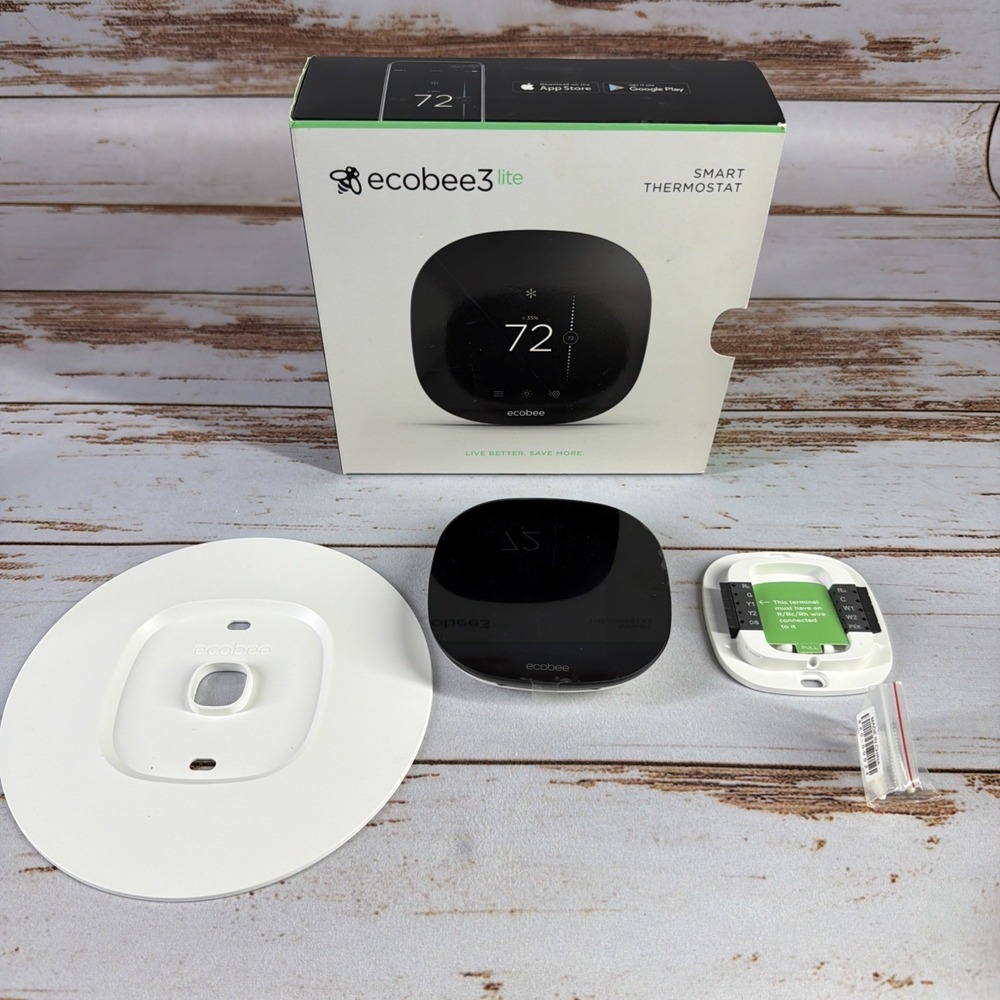 Ecobee3 Lite Smart Thermostat 2nd Gen Works with Alexa Box Included Used